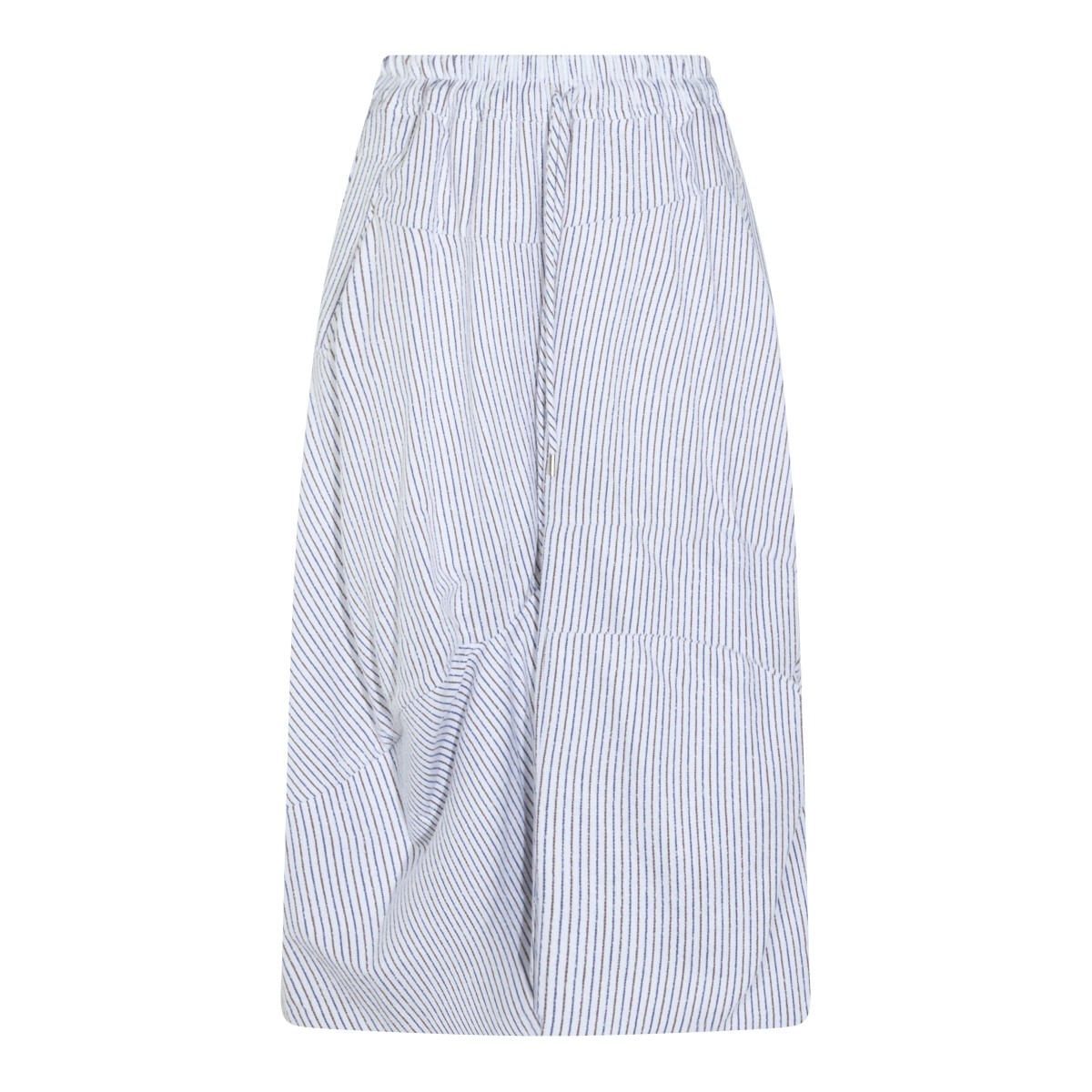 BLUE AND BROWN COTTON SKIRT