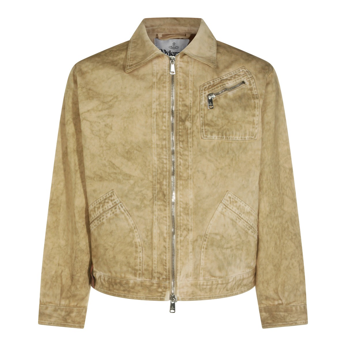 GREEN COTTON CASUAL JACKET