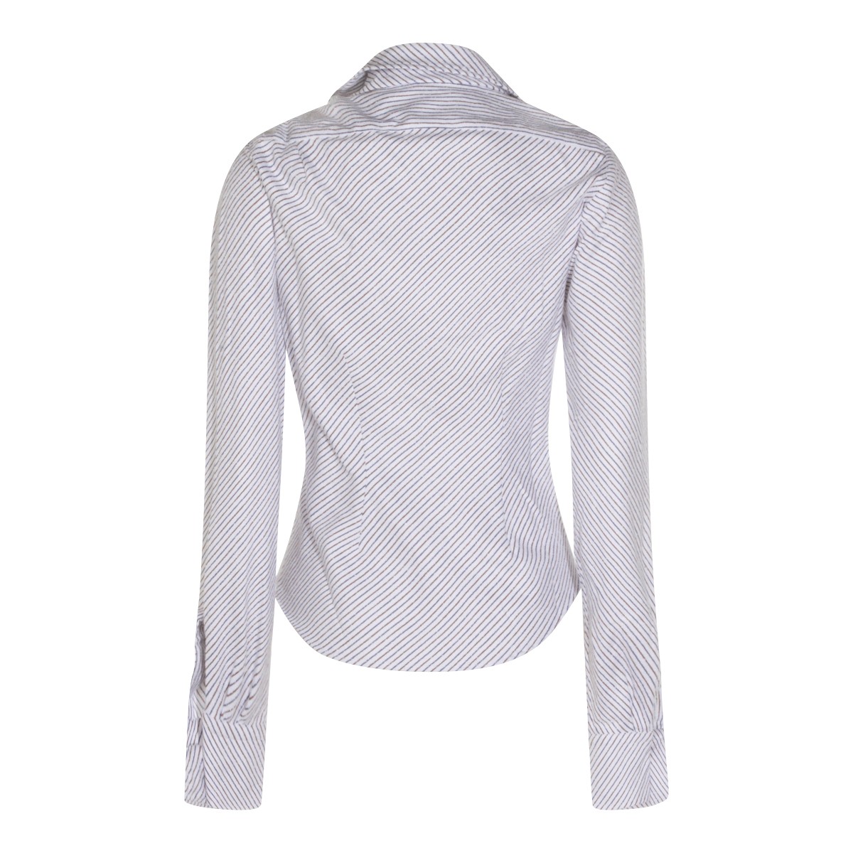 BLUE AND BROWN COTTON SHIRT