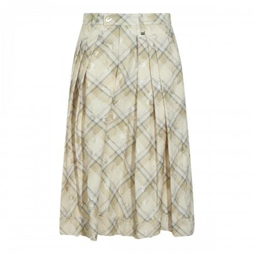 BEIGE COTTON SKIRT