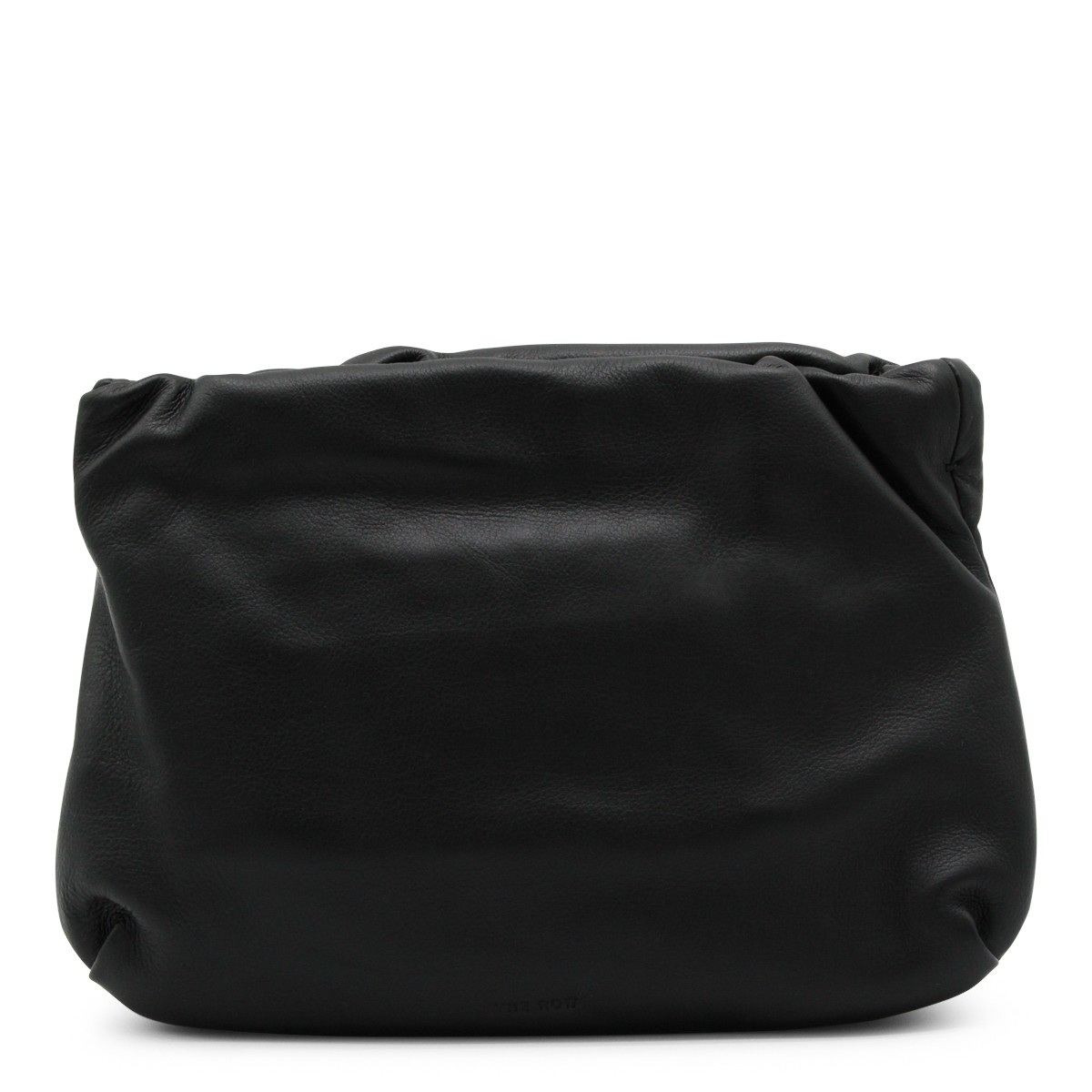 BLACK LEATHER CROSSBODY BAG