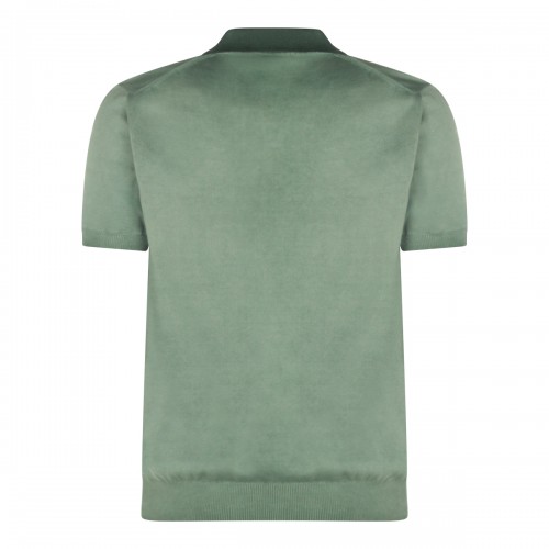 GREEN COTTON POLO SHIRT