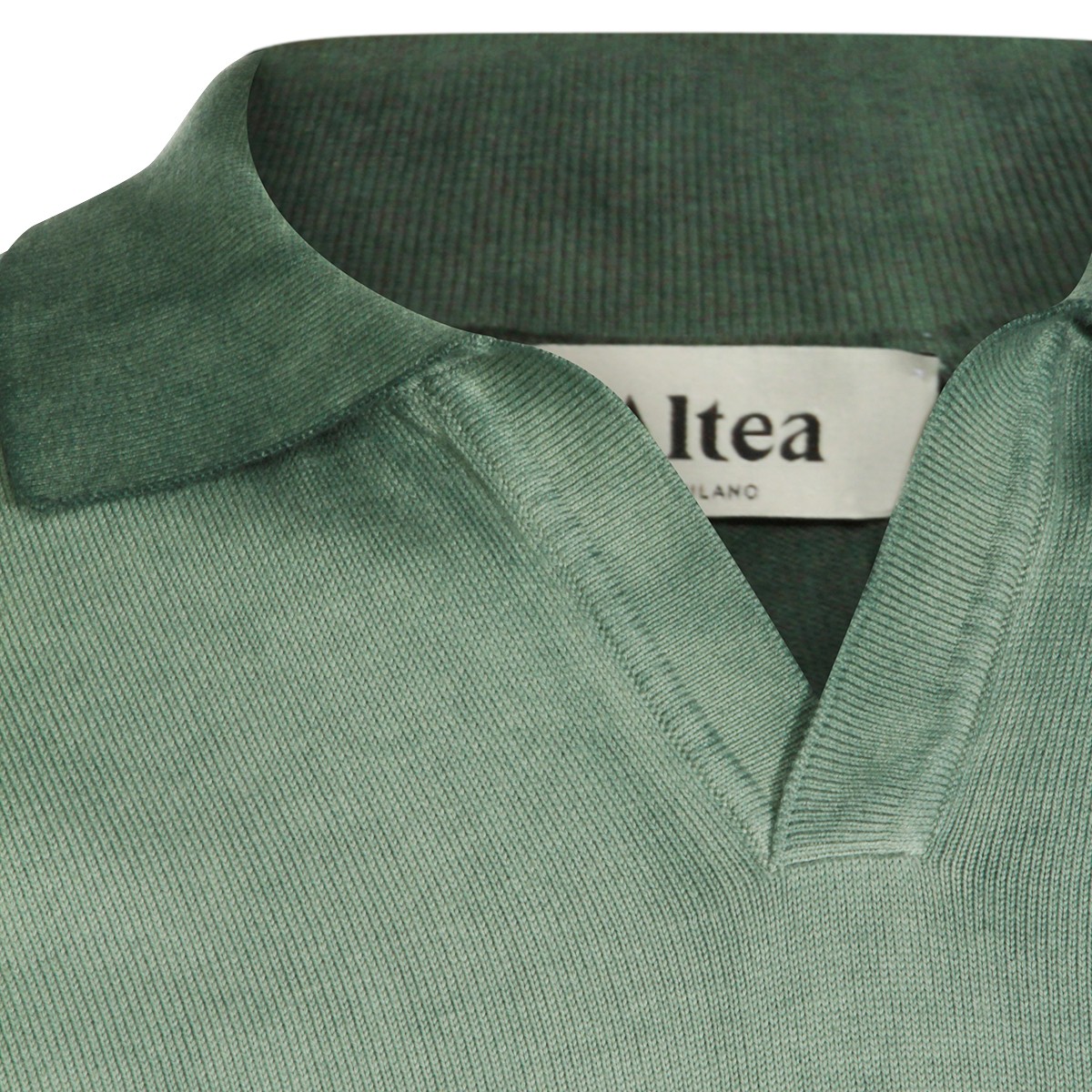 GREEN COTTON POLO SHIRT