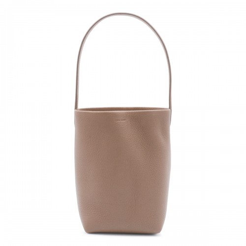 BEIGE LEATHER SMALL N/S PARK TOTE