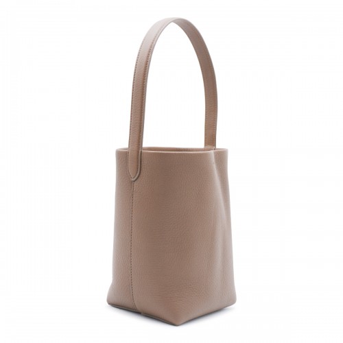 BEIGE LEATHER SMALL N/S PARK TOTE
