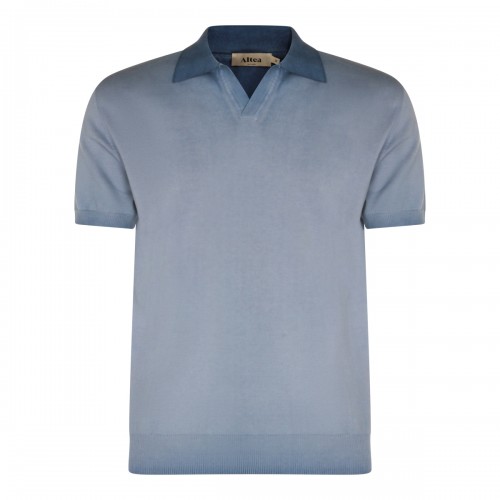 LIGHT BLUE COTTON POLO SHIRT