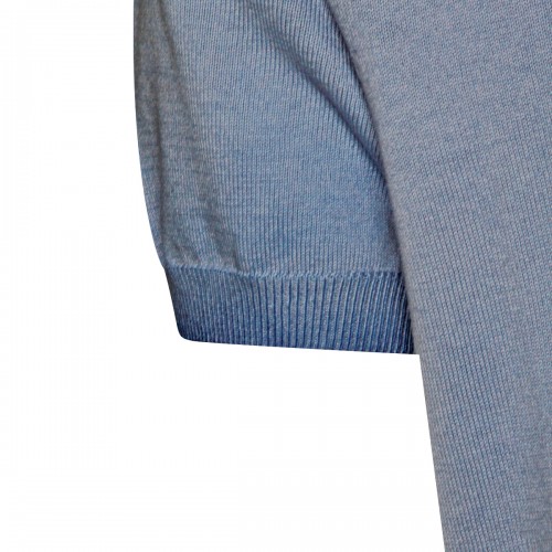 LIGHT BLUE COTTON POLO SHIRT