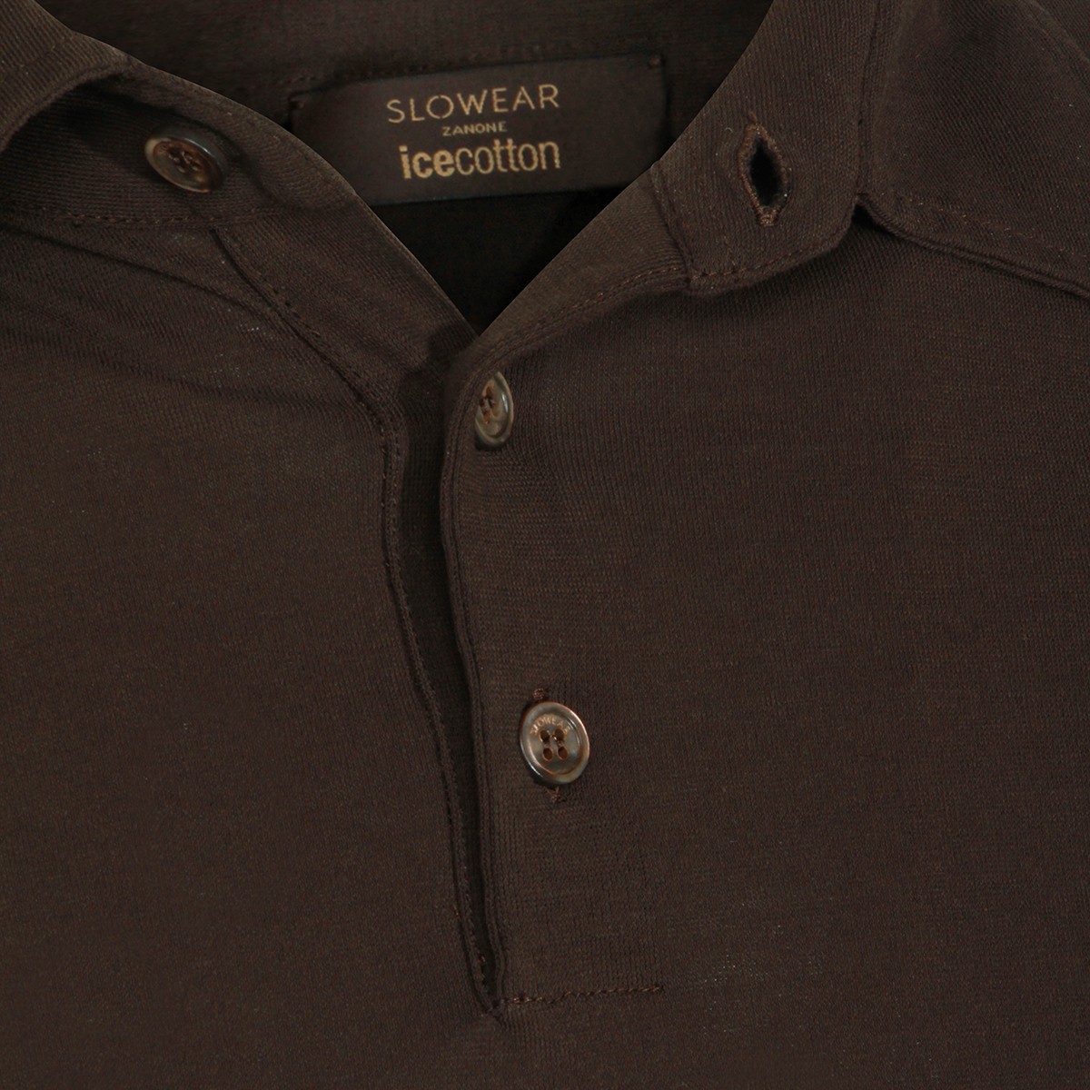 BROWN COTTON POLO SHIRT