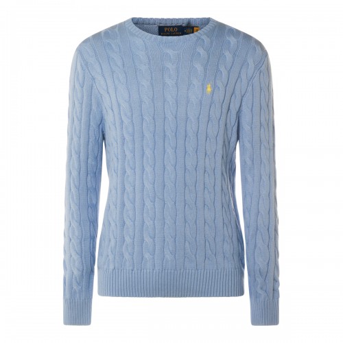 LIGHT BLUE COTTON KNITWEAR