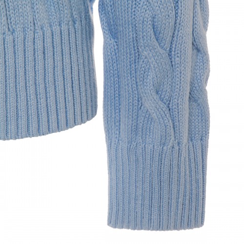 LIGHT BLUE COTTON KNITWEAR