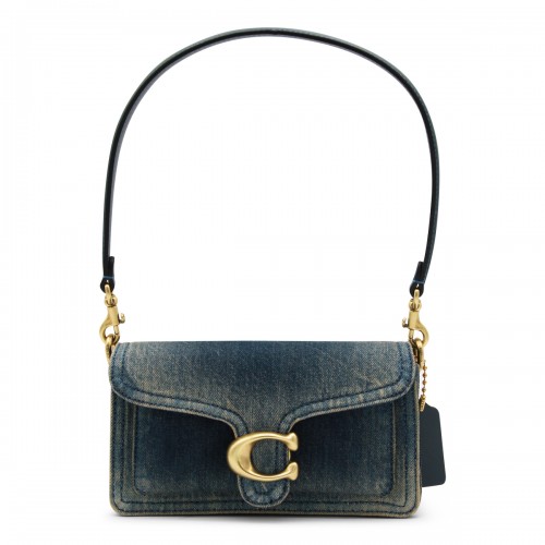 BLUE LEATHER 20 TABBY DENIM SHOULDER BAG