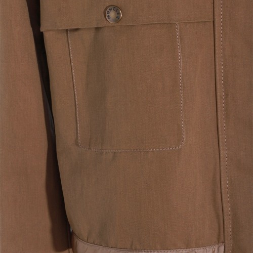 BROWN COTTON ACONITUM CASUAL JACKET