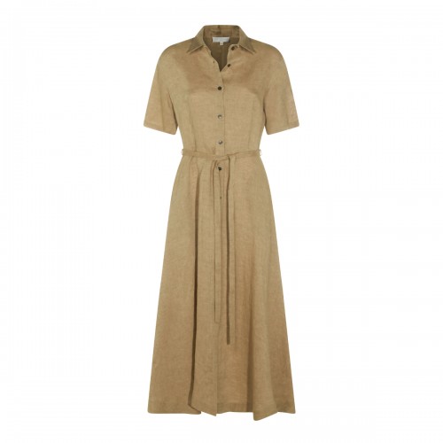 BEIGE LINEN DRESS