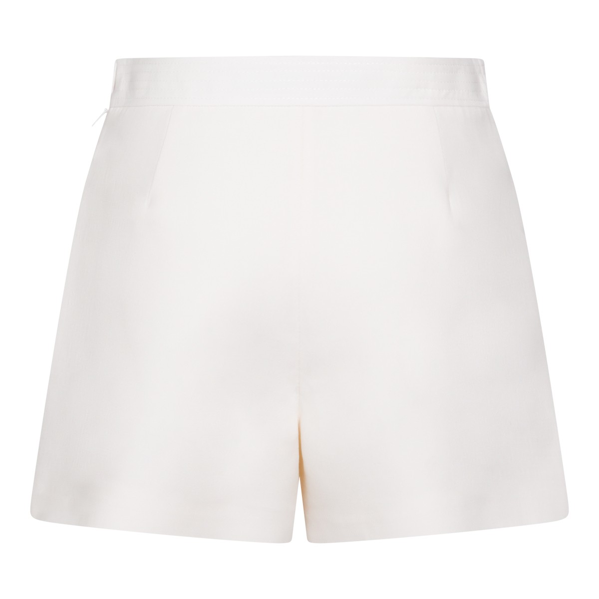 WHITE VISCOSE MINI SHORTS