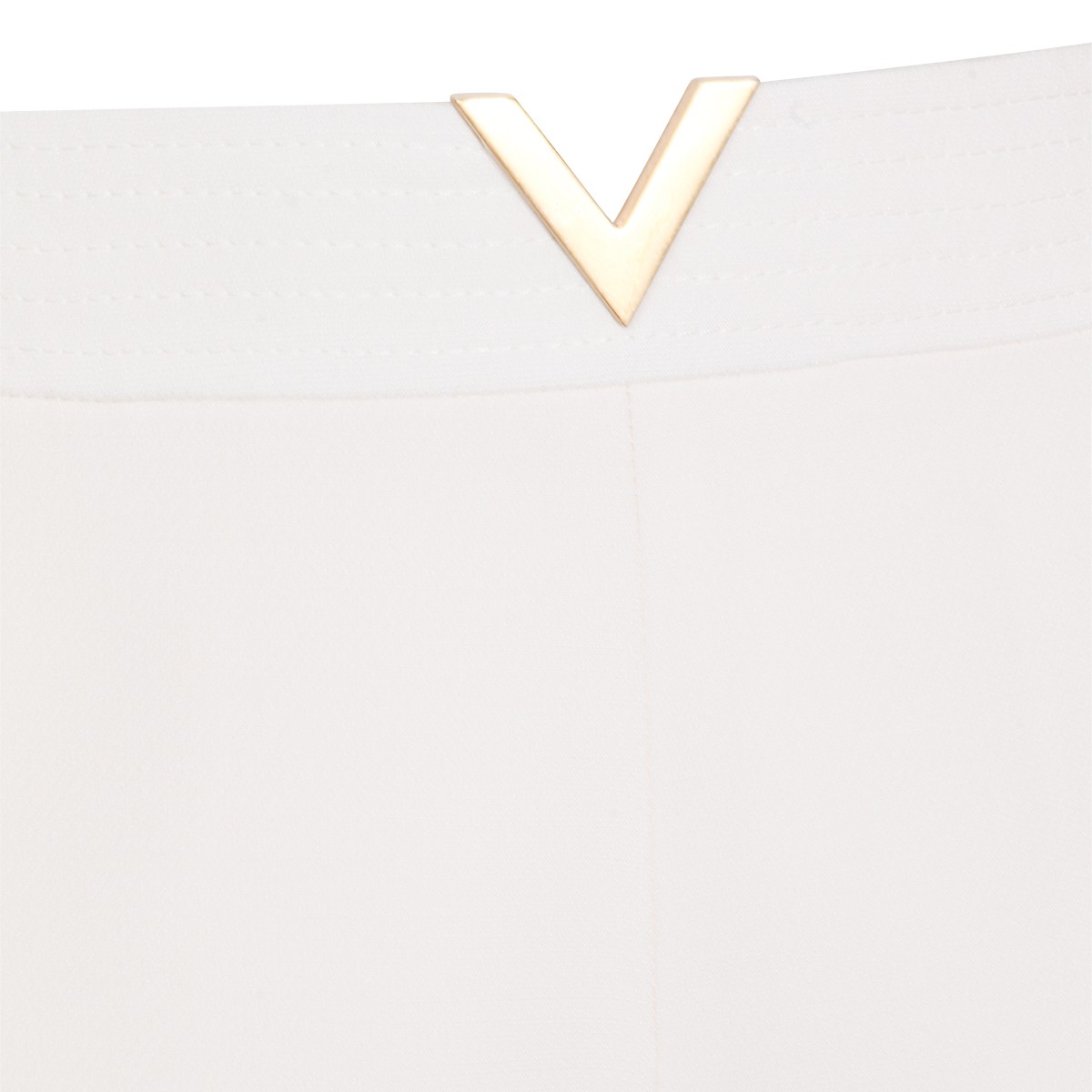 WHITE VISCOSE MINI SHORTS