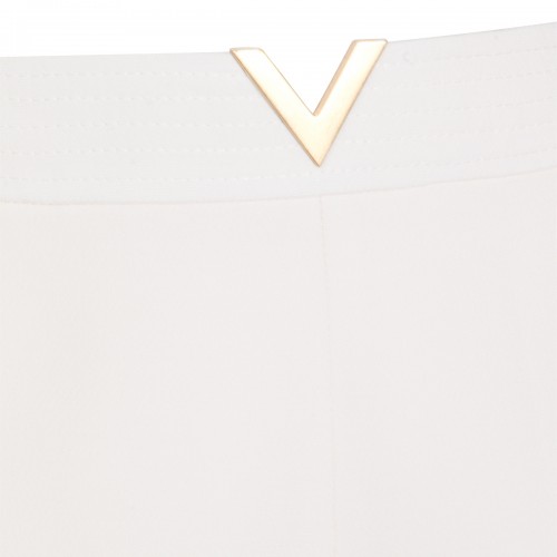WHITE VISCOSE MINI SHORTS