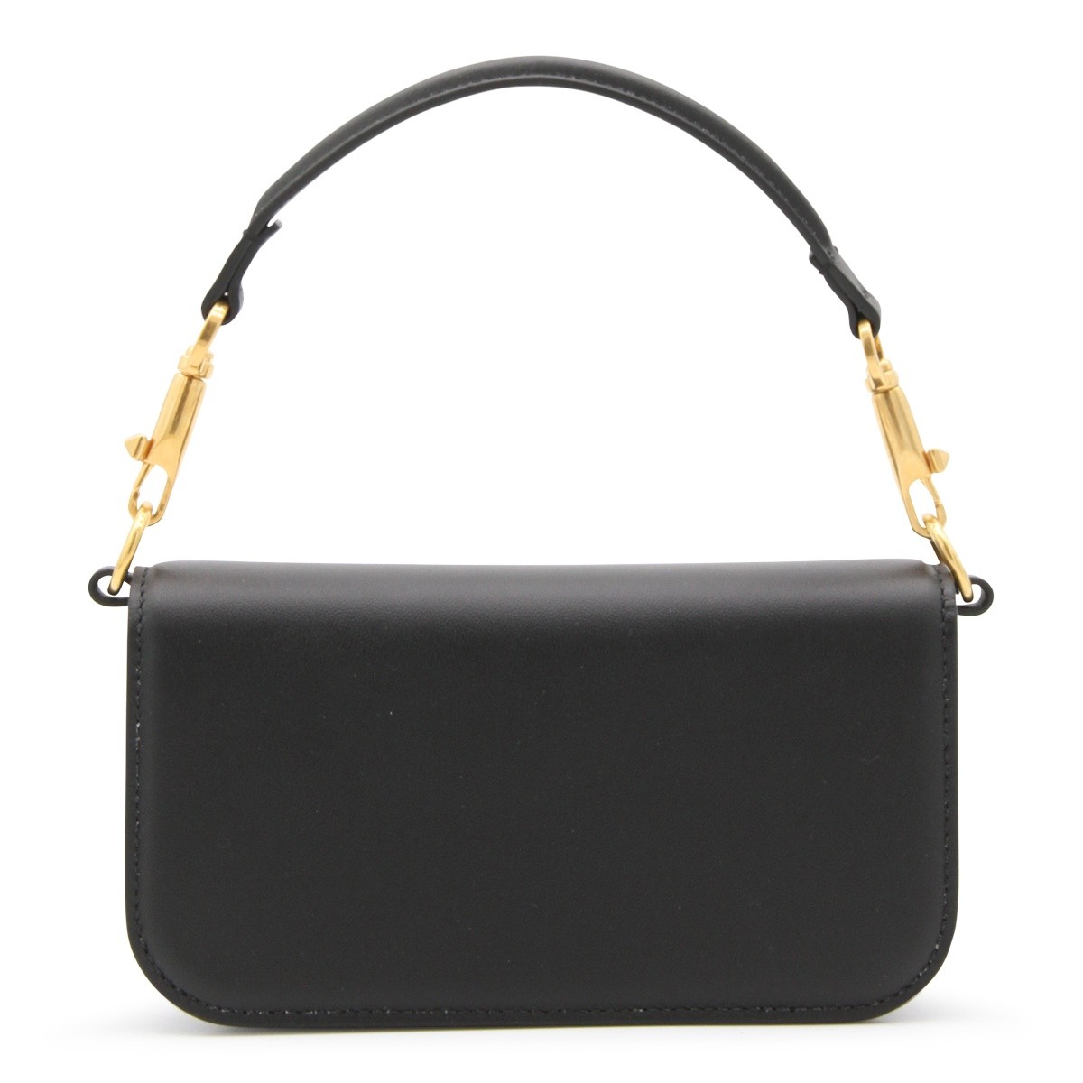 BLACK LEATHER LOCO' SMALL SHOULDER BAG