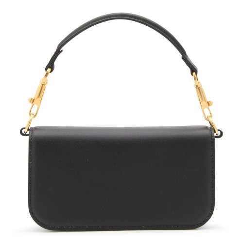 BLACK LEATHER LOCO' SMALL SHOULDER BAG