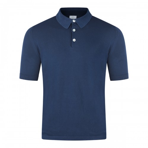 BLU COTTON POLO SHIRT