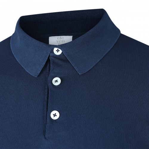 BLU COTTON POLO SHIRT