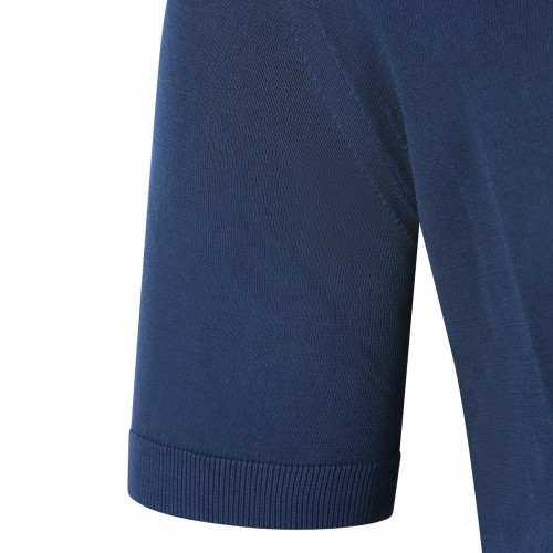 BLU COTTON POLO SHIRT