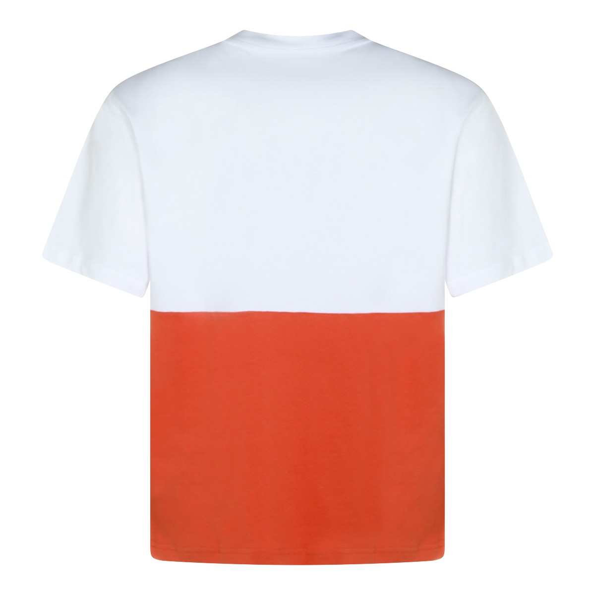 WHITE AND ORANGE T-SHIRT
