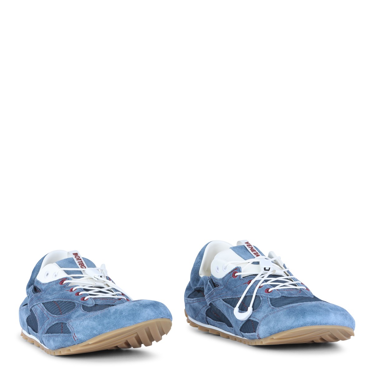 LIGHT BLUE LEATHER ORBIT FLASH SNEAKERS