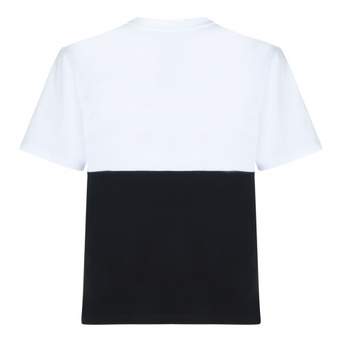 WHITE AND BLACK COTTON T-SHIRT 2