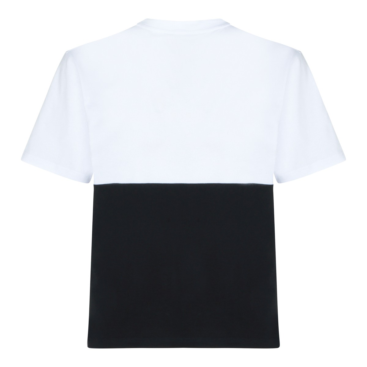 WHITE AND BLACK COTTON T-SHIRT