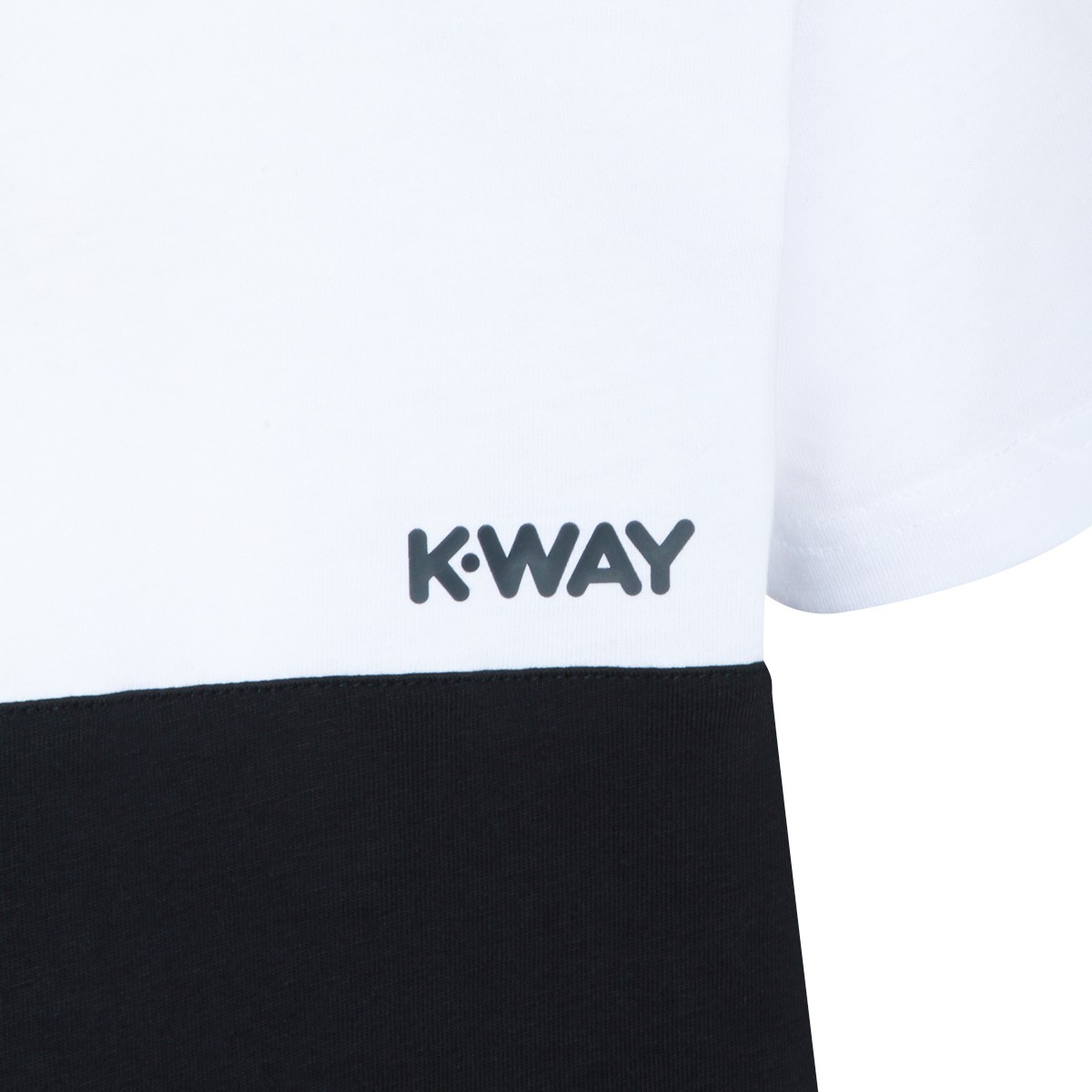 WHITE AND BLACK COTTON T-SHIRT