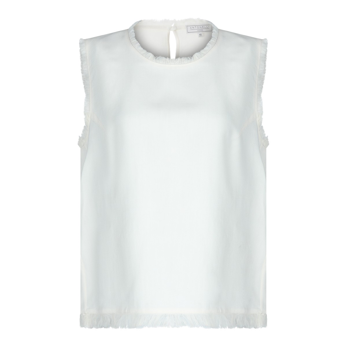 BUTTER VISCOSE AND LINEN BLEND TOP