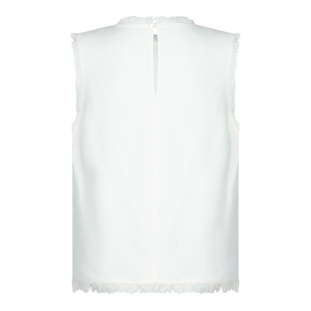 BUTTER VISCOSE AND LINEN BLEND TOP