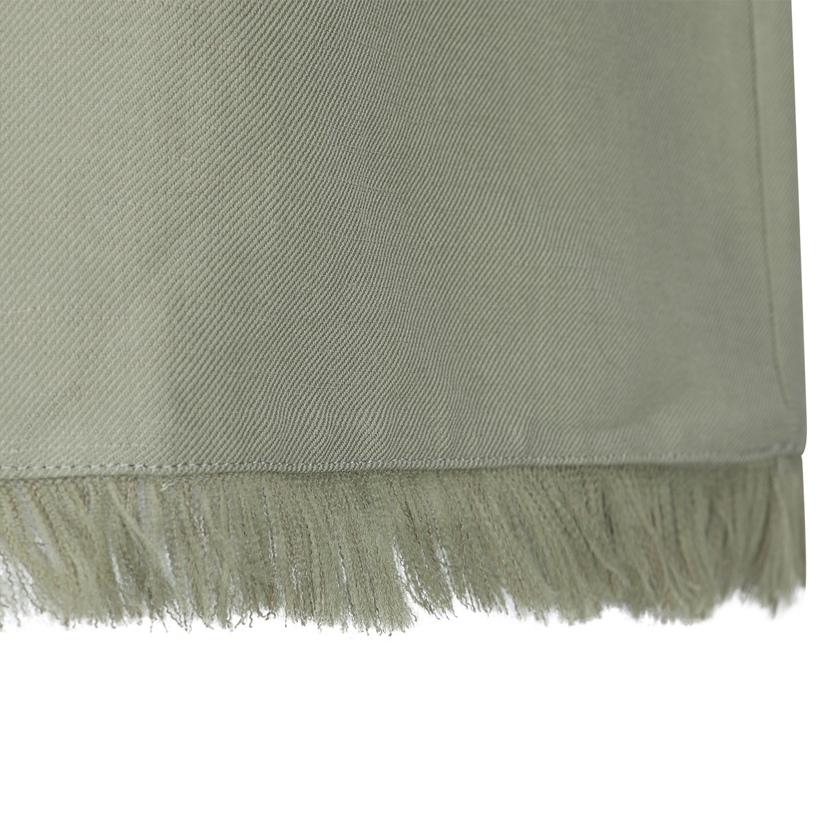 GREEN VISCOSE AND LINEN BLEND TOP