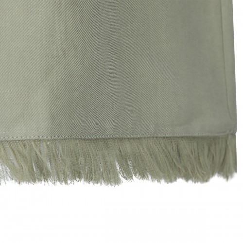 GREEN VISCOSE AND LINEN BLEND TOP