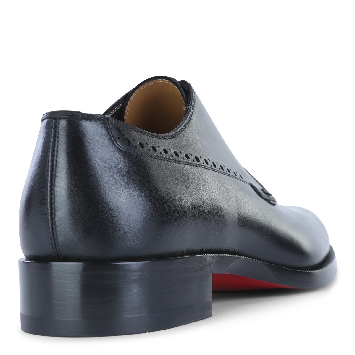 BLACK LEATHER LACE UP SHOES