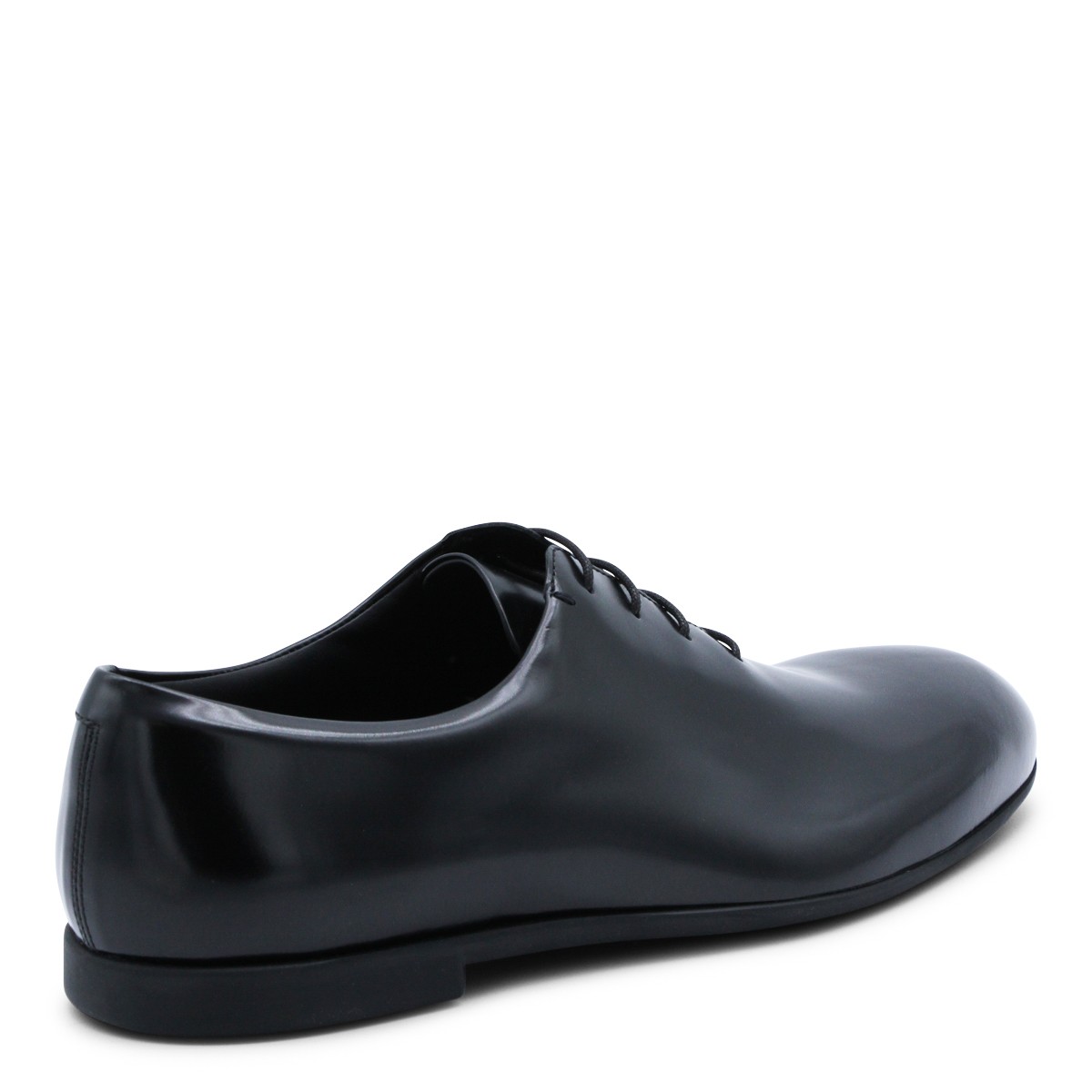 BLACK LEATHER LACE UP SHOES