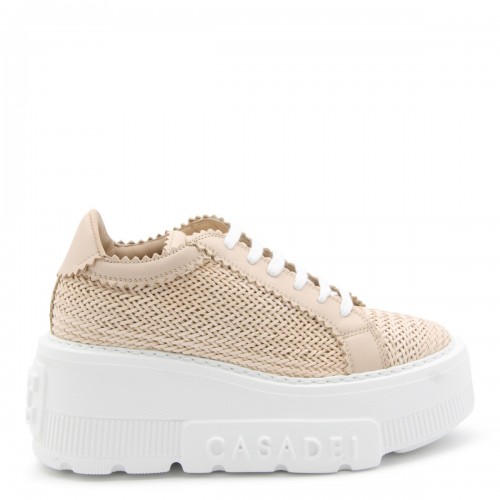BEIGE LEATHER SNEAKERS