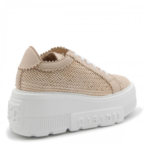 BEIGE LEATHER SNEAKERS