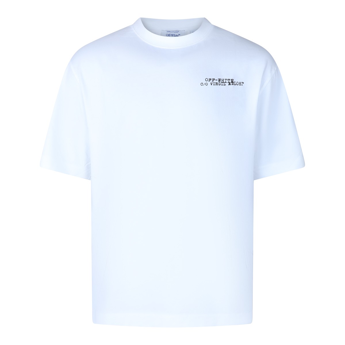 WHITE COTTON CROSS T-SHIRT