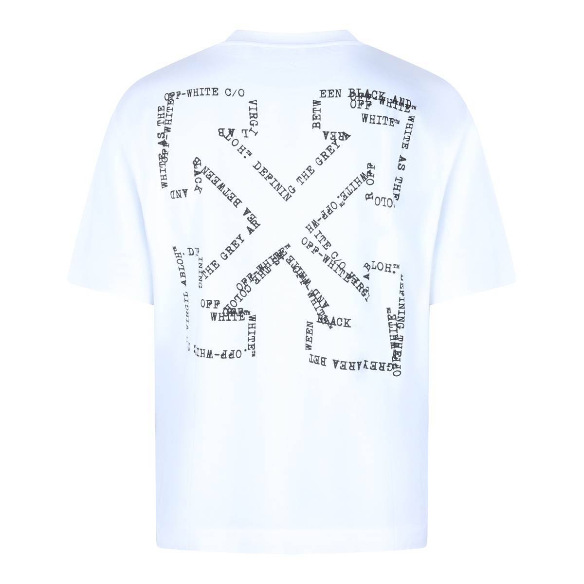 WHITE COTTON CROSS T-SHIRT