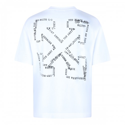 WHITE COTTON CROSS T-SHIRT