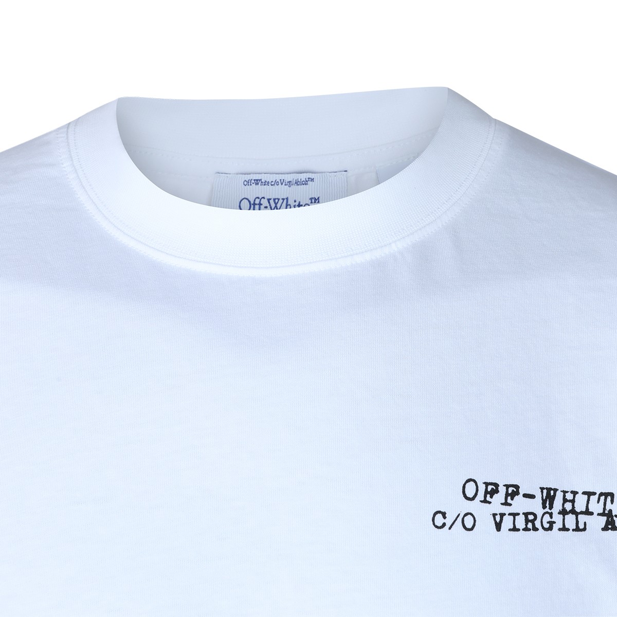 WHITE COTTON CROSS T-SHIRT