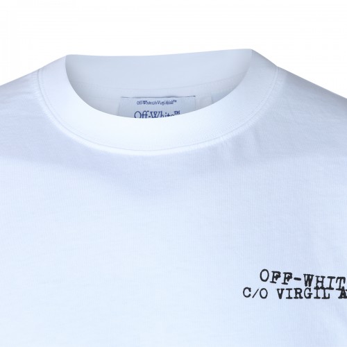 WHITE COTTON CROSS T-SHIRT