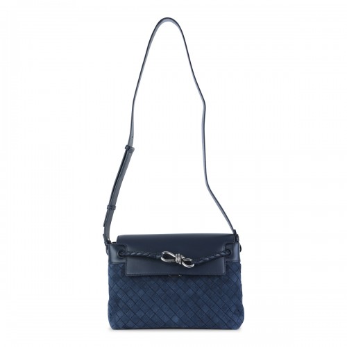 NEPTUNE AND SILVER LEATHER ANDIAMO MESSENGER BAG