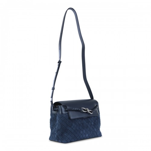 NEPTUNE AND SILVER LEATHER ANDIAMO MESSENGER BAG