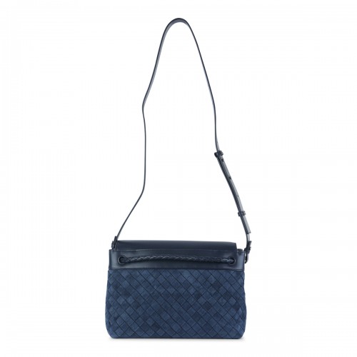 NEPTUNE AND SILVER LEATHER ANDIAMO MESSENGER BAG