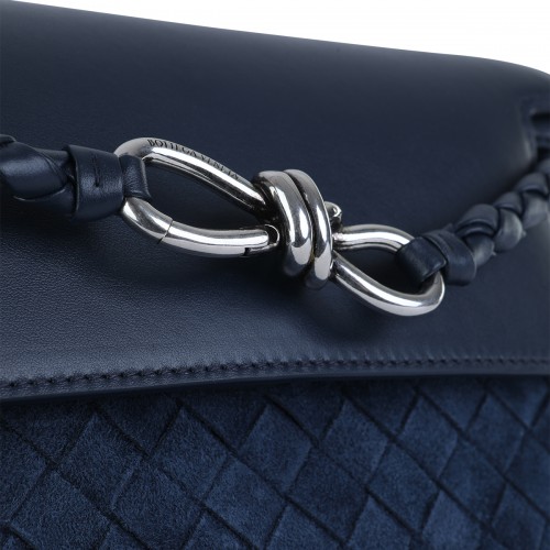 NEPTUNE AND SILVER LEATHER ANDIAMO MESSENGER BAG