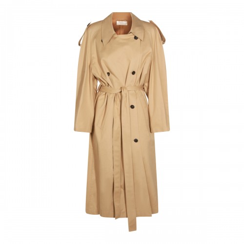 BEIGE COTTON DESTER TRENCH COAT