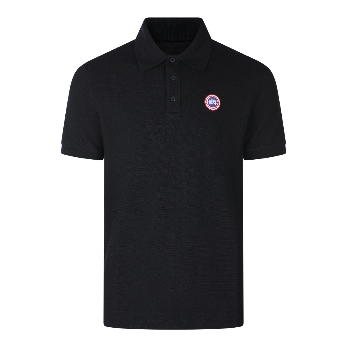 BLACK COTTON POLO SHIRT