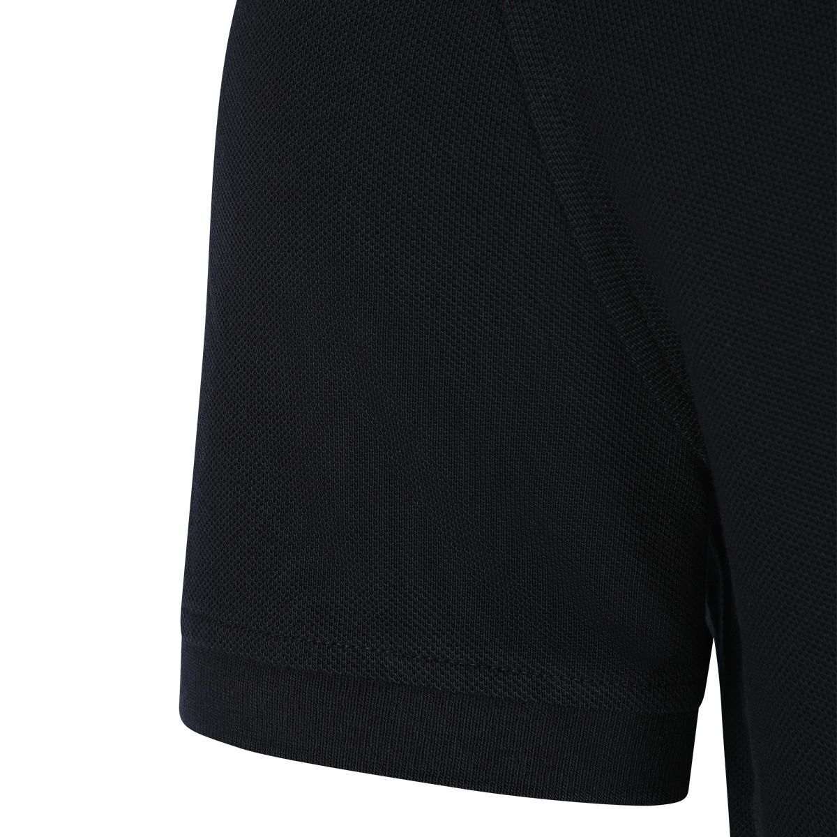 BLACK COTTON POLO SHIRT